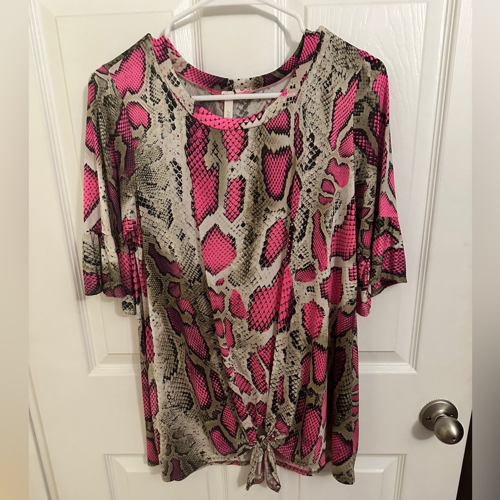 Snakeprint Blouse, No tags, Fits Medium